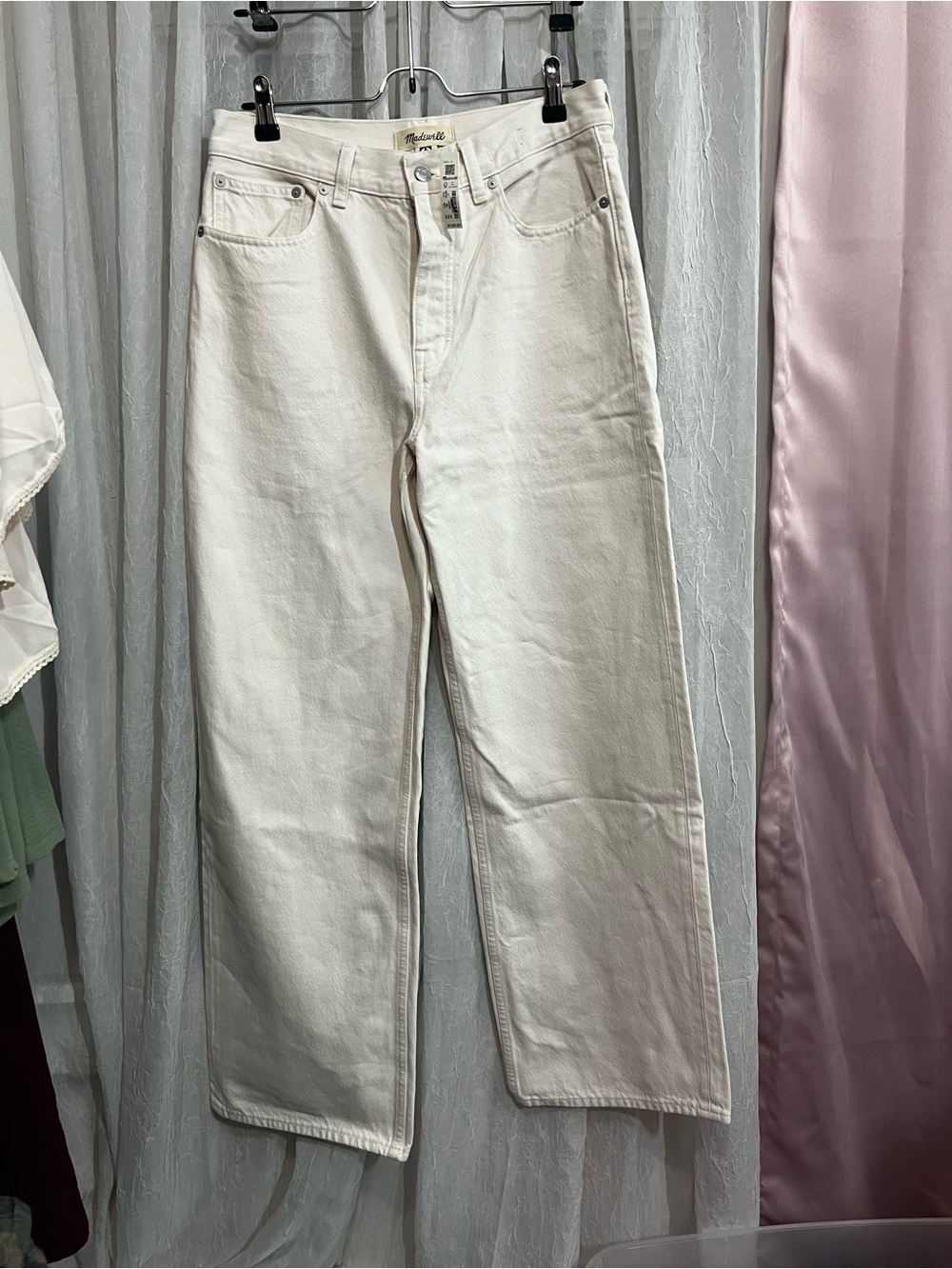 Madewell Off-White Straight-Leg Jeans